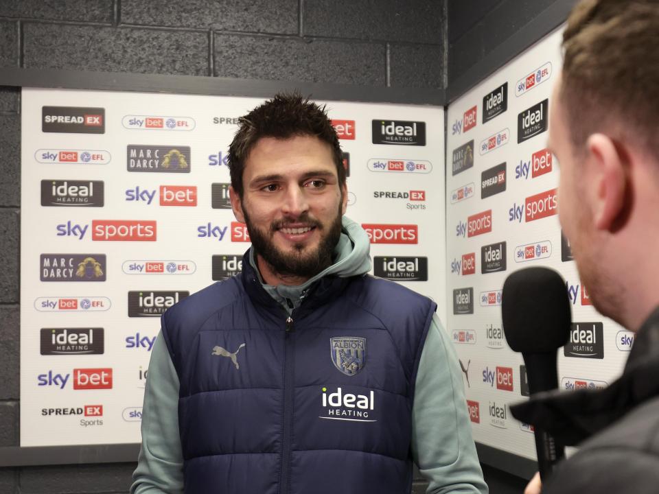 Okay Yokuslu is interviewed after scoring against Preston