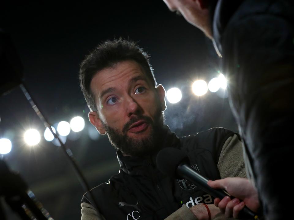 Carlos Corberán is interviewed after Albion's defeat at Coventry