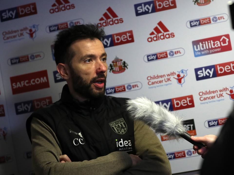 Carlos Corberán is interviewed after winning at Sunderland