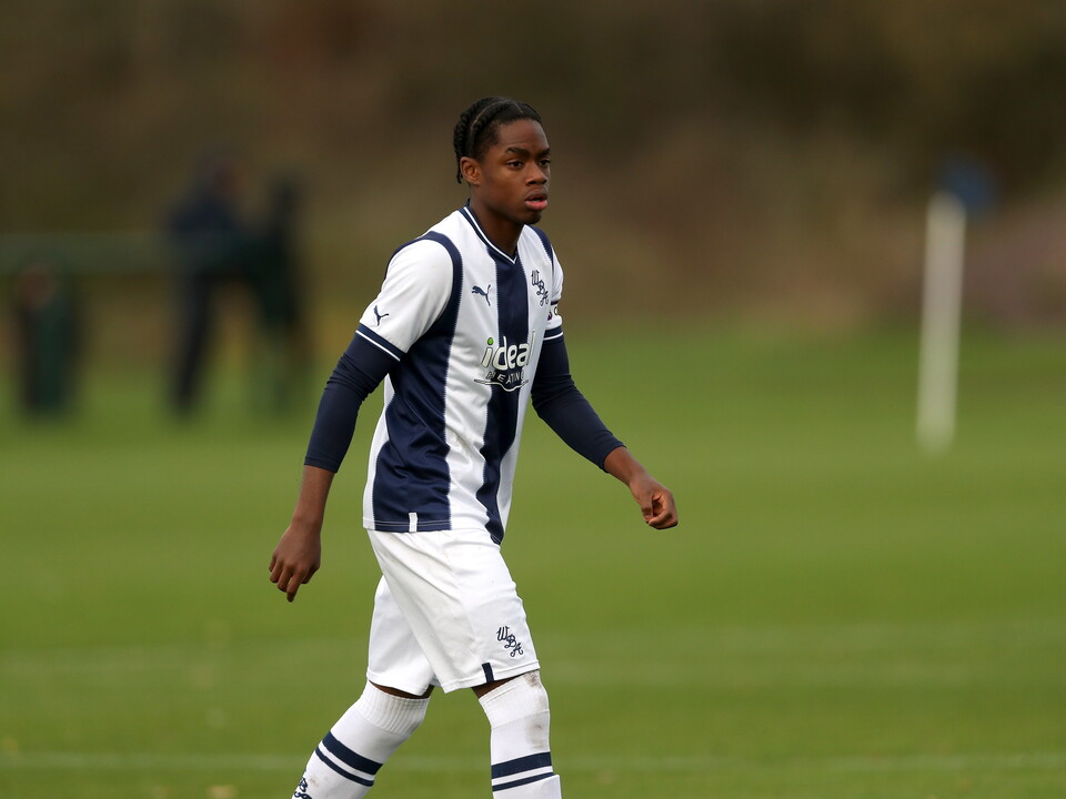 Akeel Higgins in action for Albion's U18s