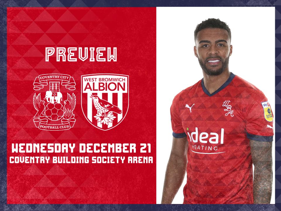 Coventry and Albion badges next to an image of Darnell Furlong