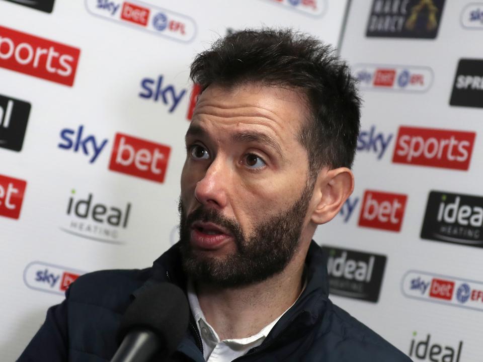 Carlos Corberán is interviewed after Albion's win over Preston