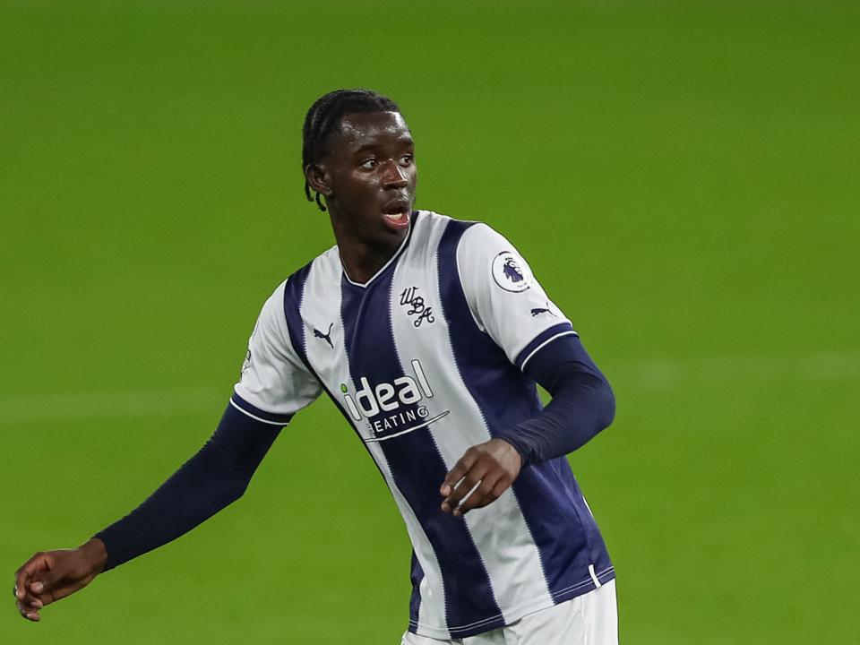 Mo Faal in action for Albion's PL2 side at Villa Park
