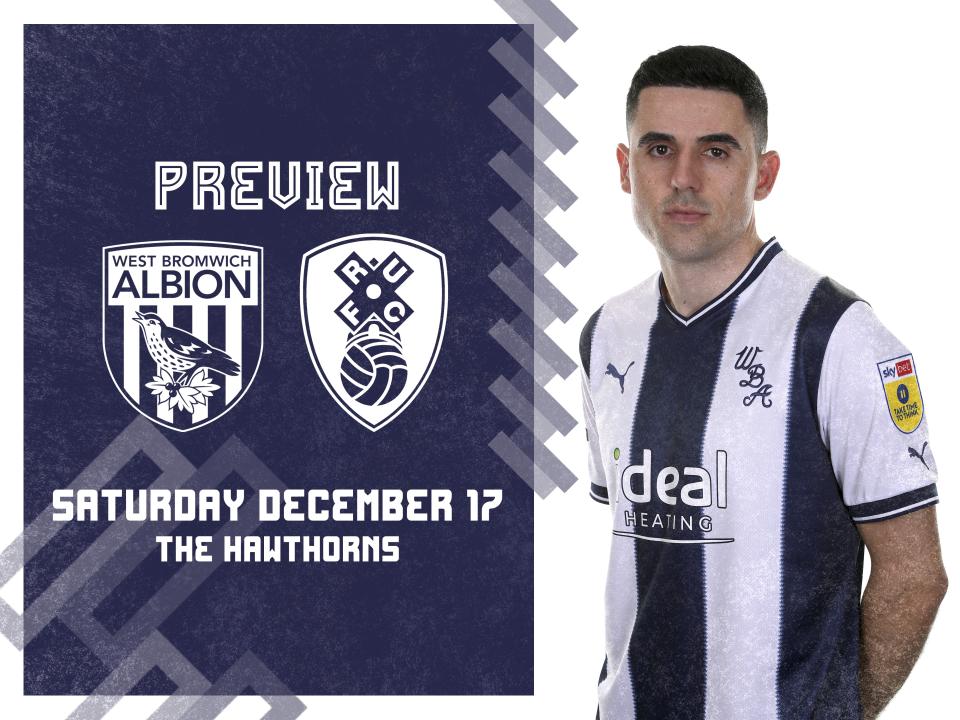 Albion and Rotherham badges with an image of Tom Rogic