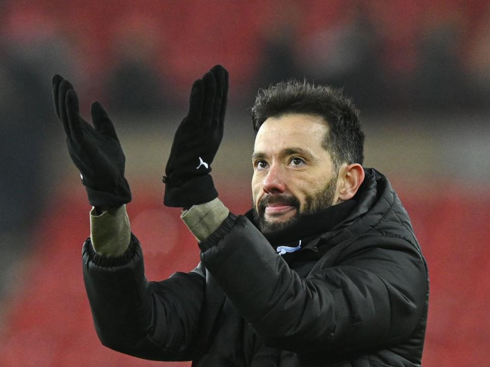 Carlos Corberán applauds Albion supporters