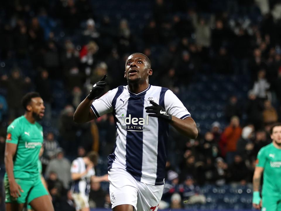 Jovan Malcolm celebrates scoring against Chesterfield