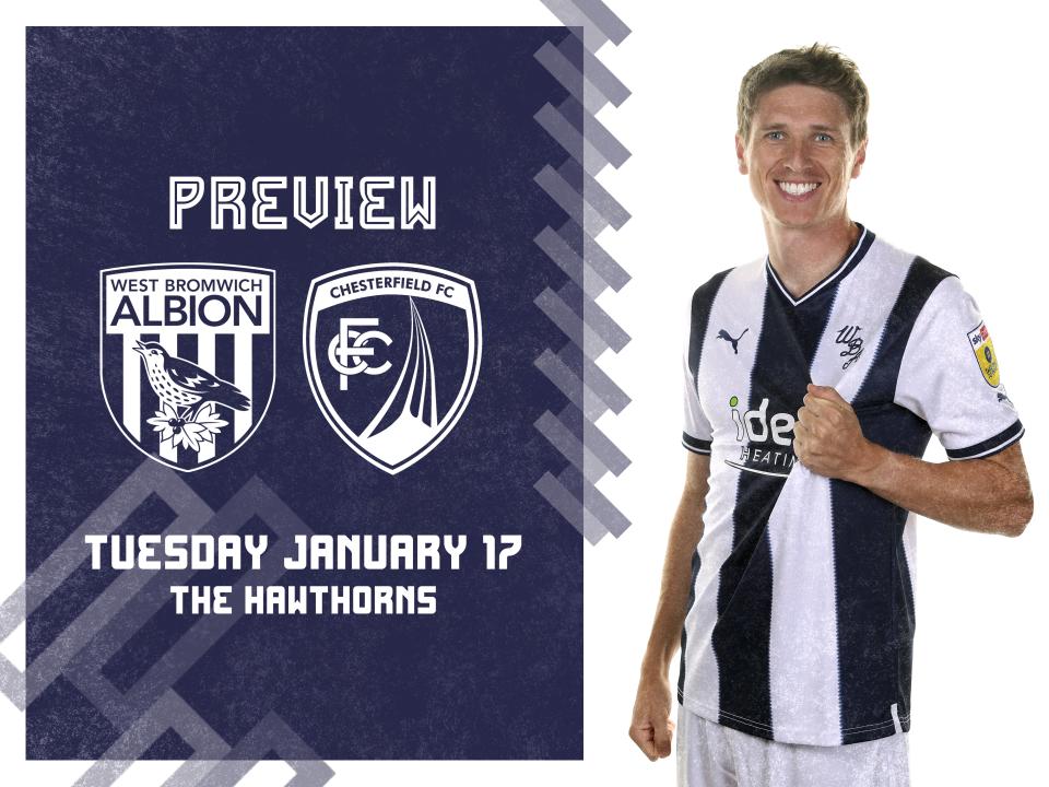 Albion and Chesterfield badges next to Adam Reach