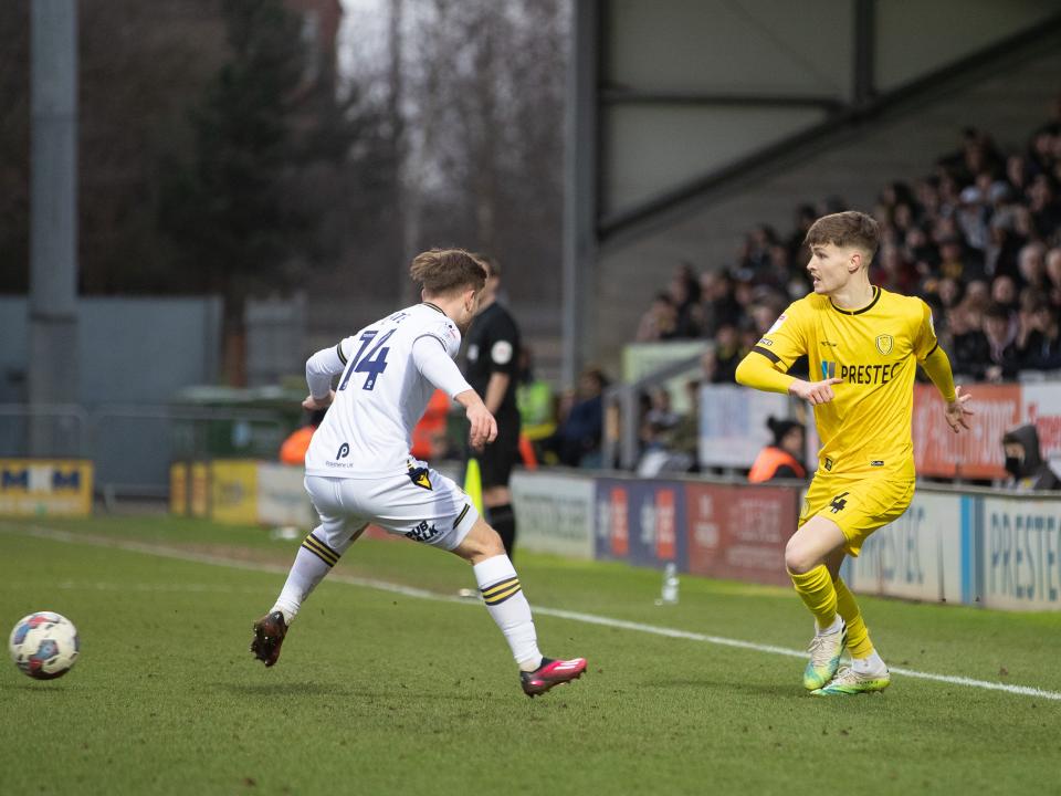 Zac Ashworth in action for Burton Albion (Epic Action Imagery/BAFC)