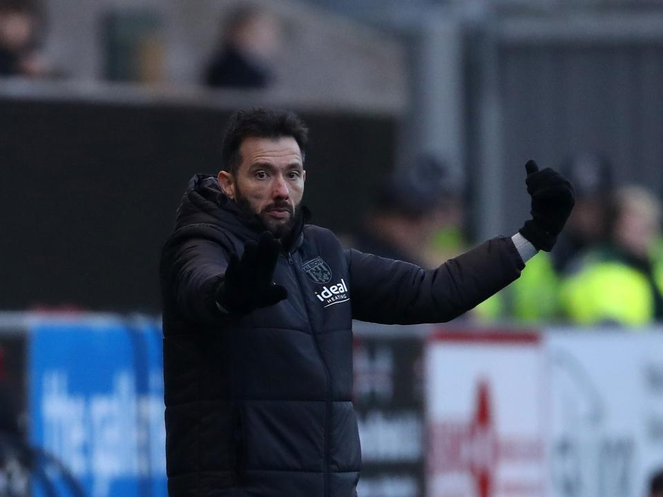 Carlos Corberán on the touchline at Bristol City