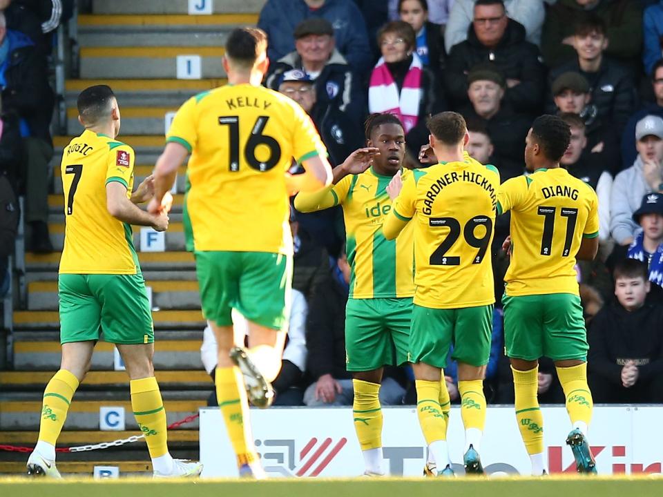 Brandon Thomas-Asante celebrates.