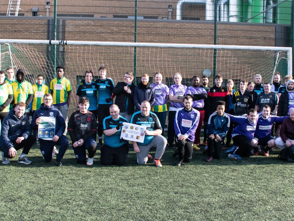 Team Talk group photo at the first Mental Health League fixture