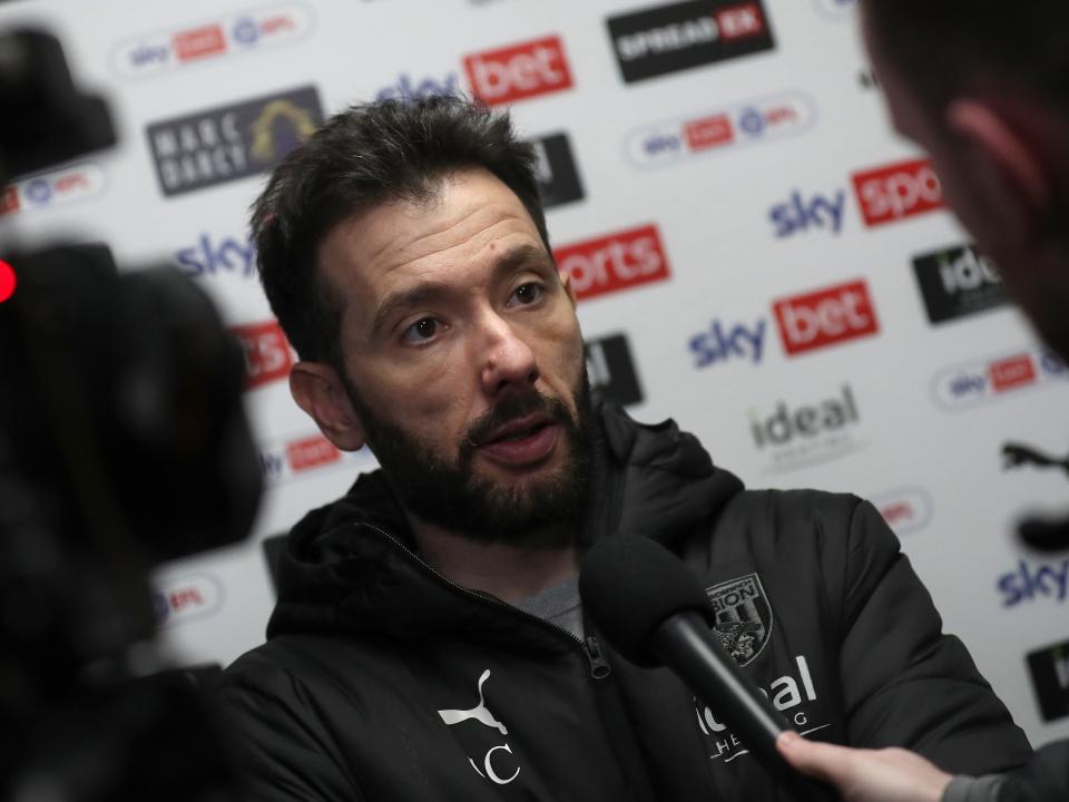 Carlos Corberán is interviewed after Albion's win against Coventry