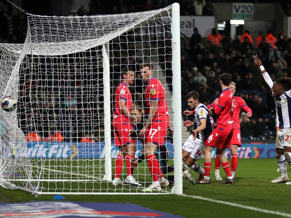 An image of Jayson Molumby scoring against Blackburn