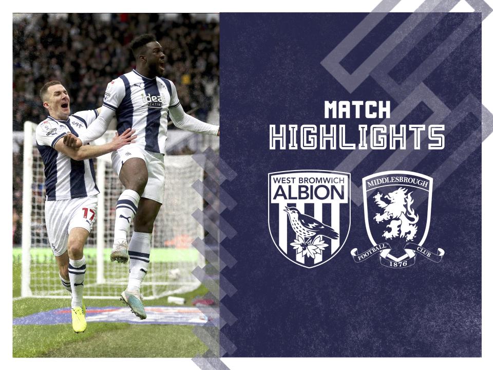 Albion v Middlesbrough match highlights