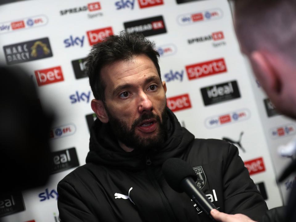 Carlos Corberán is interviewed after Albion's win against Wigan