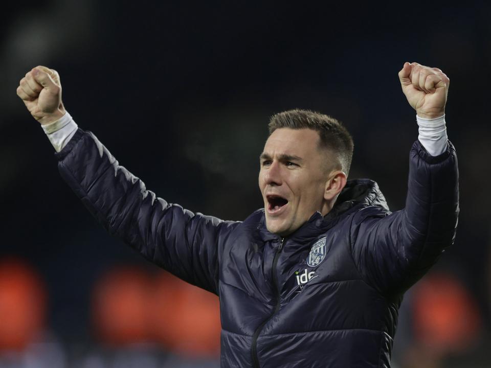 Jed Wallace with him arms in the air and fists clenched 