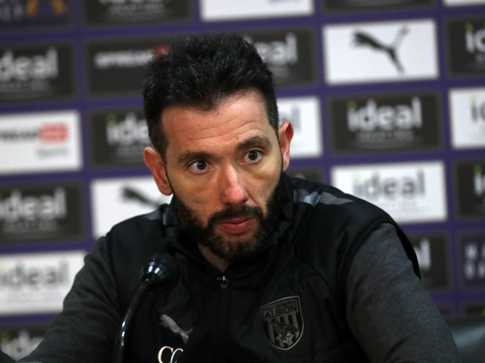 Carlos Corberan in a press conference 