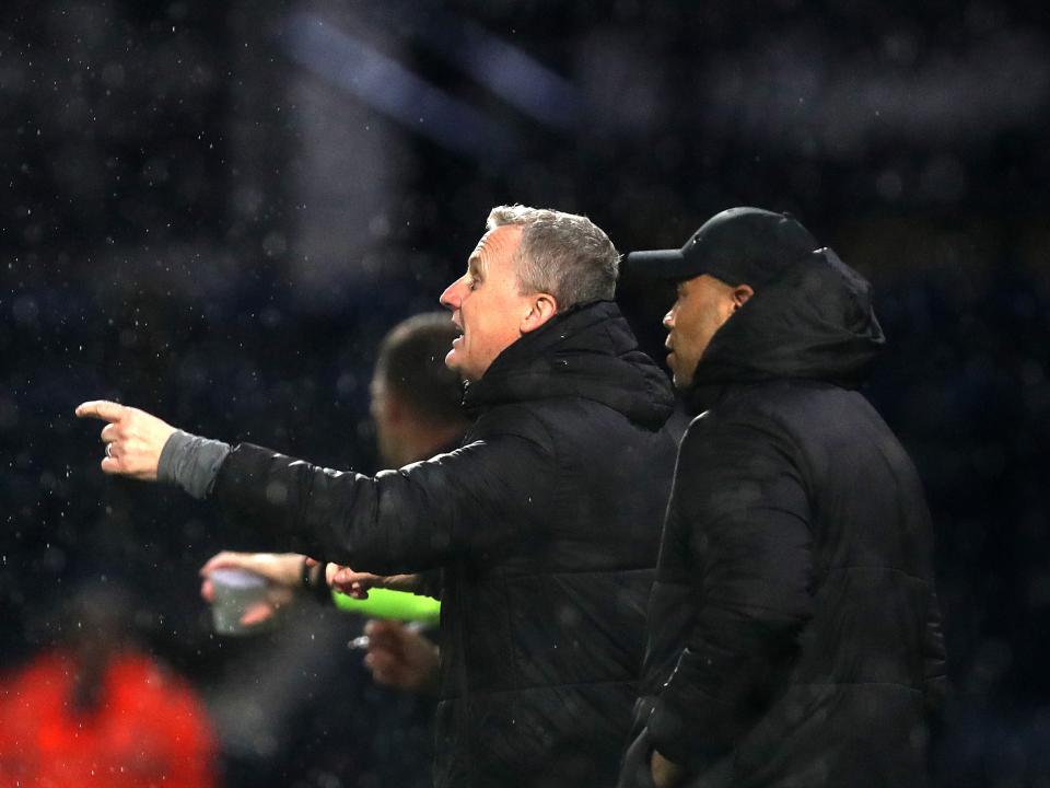 Richard Beale shouting instructions at The Hawthorns