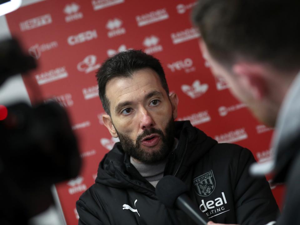Carlos Corberán is interviewed after Albion's defeat to Sheffield United