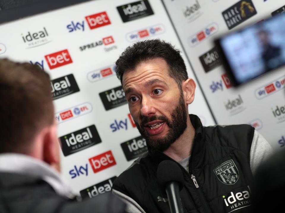Carlos Corberán is interviewed after Albion's win against Norwich