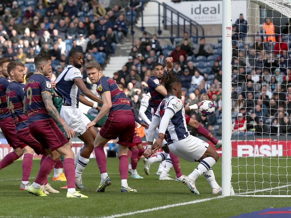 An image of Brandon Thomas-Asante scoring against QPR