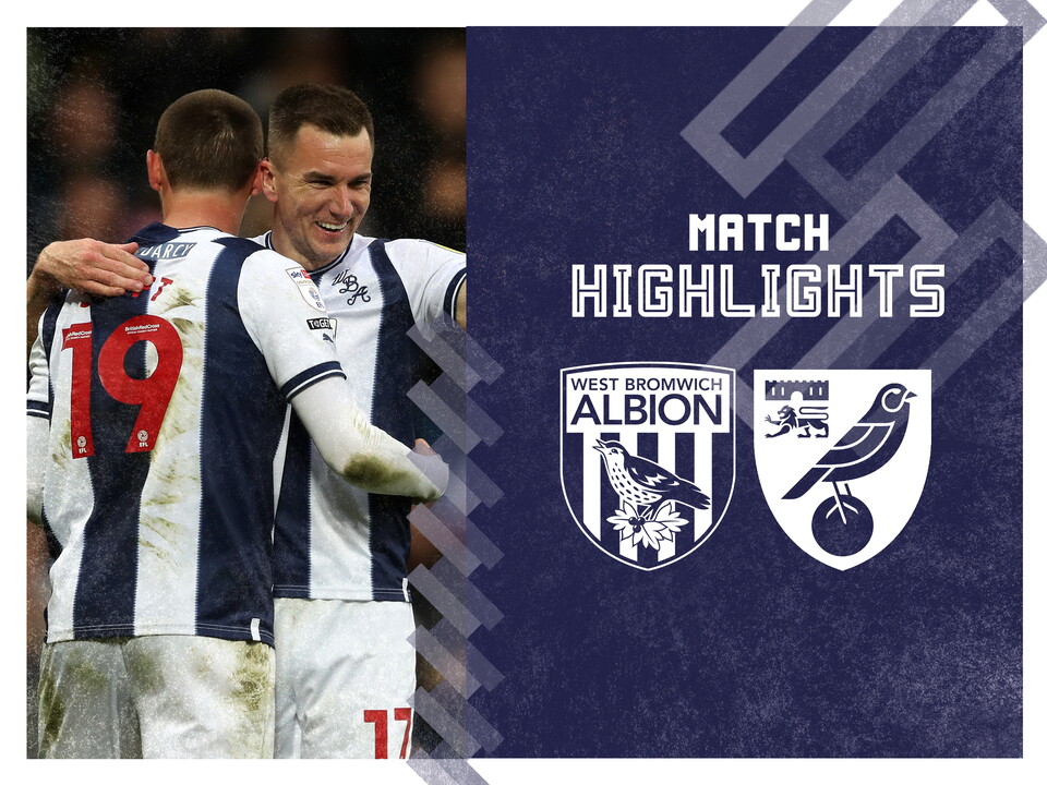 A photo of the Norwich City match highlights graphic