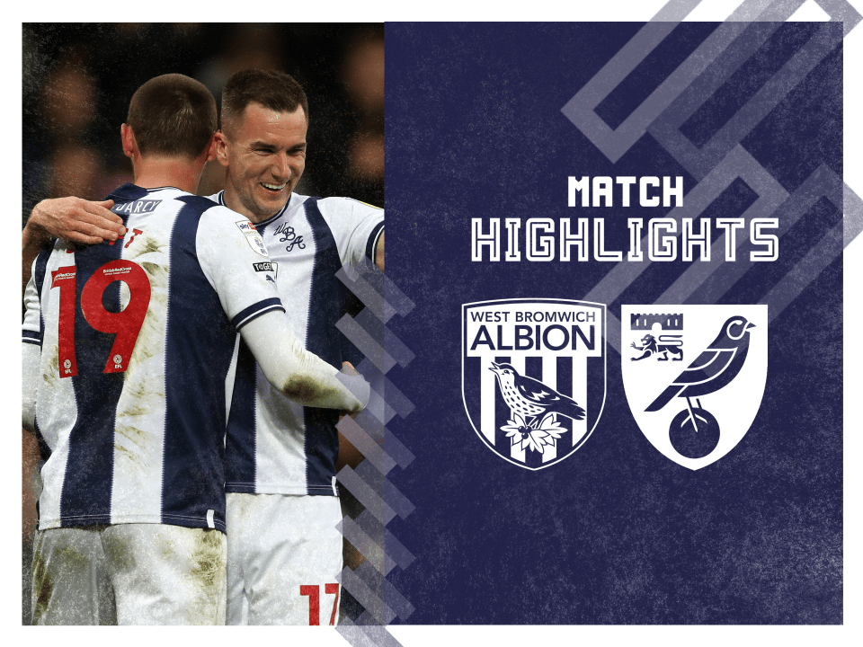 A photo of the Norwich City match highlights graphic