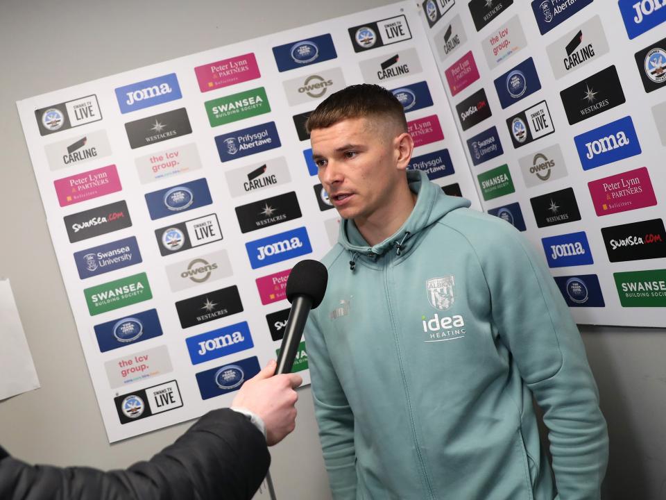 Conor Townsend is interviewed after Albion's defeat to Swansea 