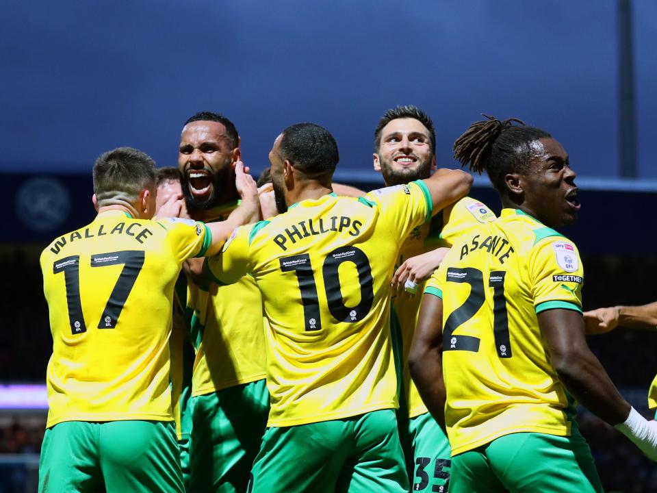 Albion celebrate scoring at QPR back in November 