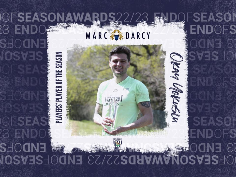 Okay Yokuslu with his Players' Player of the season award