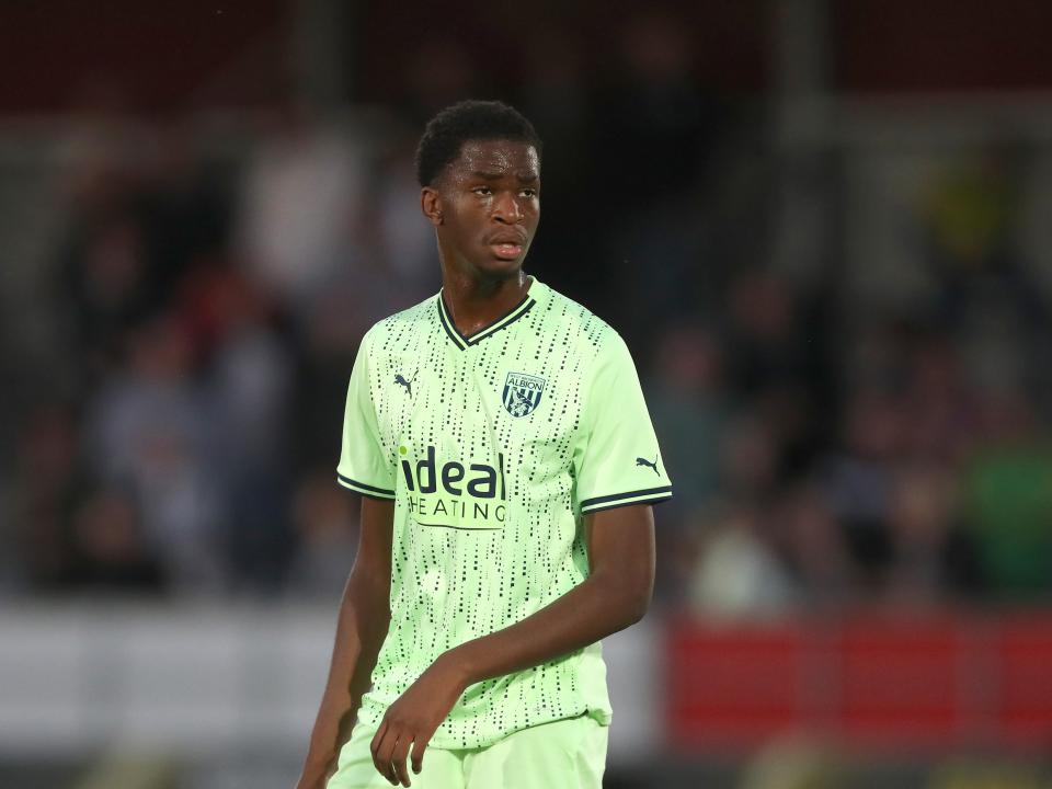 A photo of Kevin Mfuamba watching play during Albion's pre-season friendly against Salford