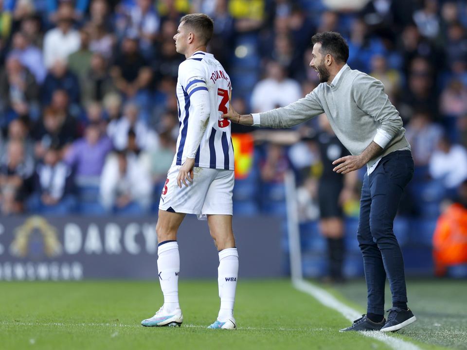Carlos Corberán and Conor Townsend against Middlesbrough