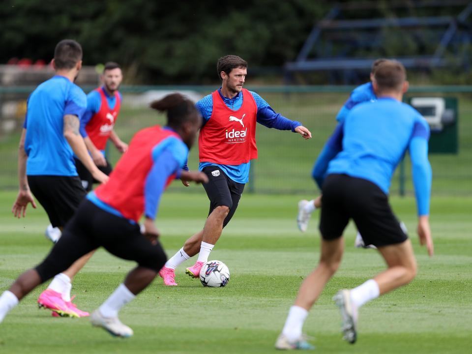 John Swift on the ball in training 