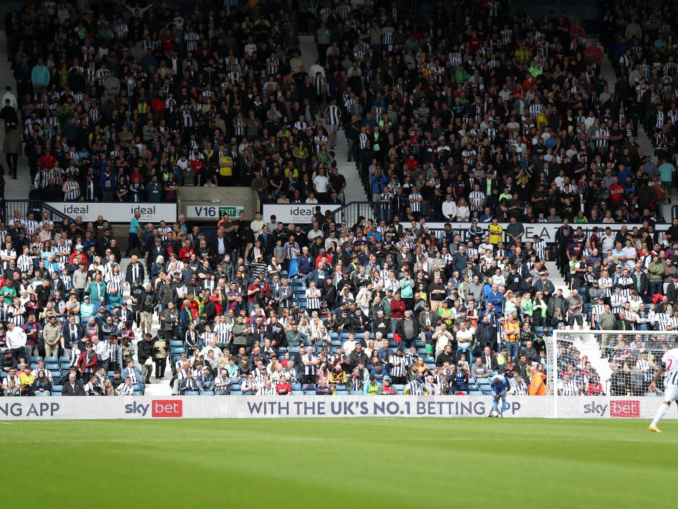 Albion fans at The Hawthorns against Swansea 