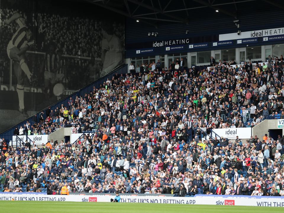 Albion fans at The Hawthorns against Swansea 