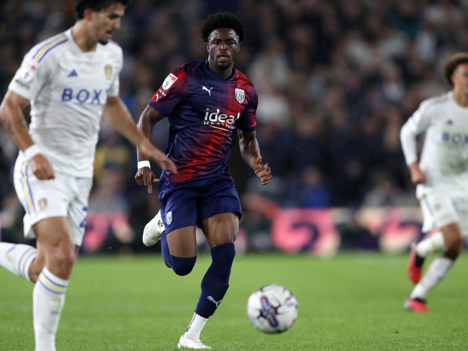 Josh Maja in action against Leeds