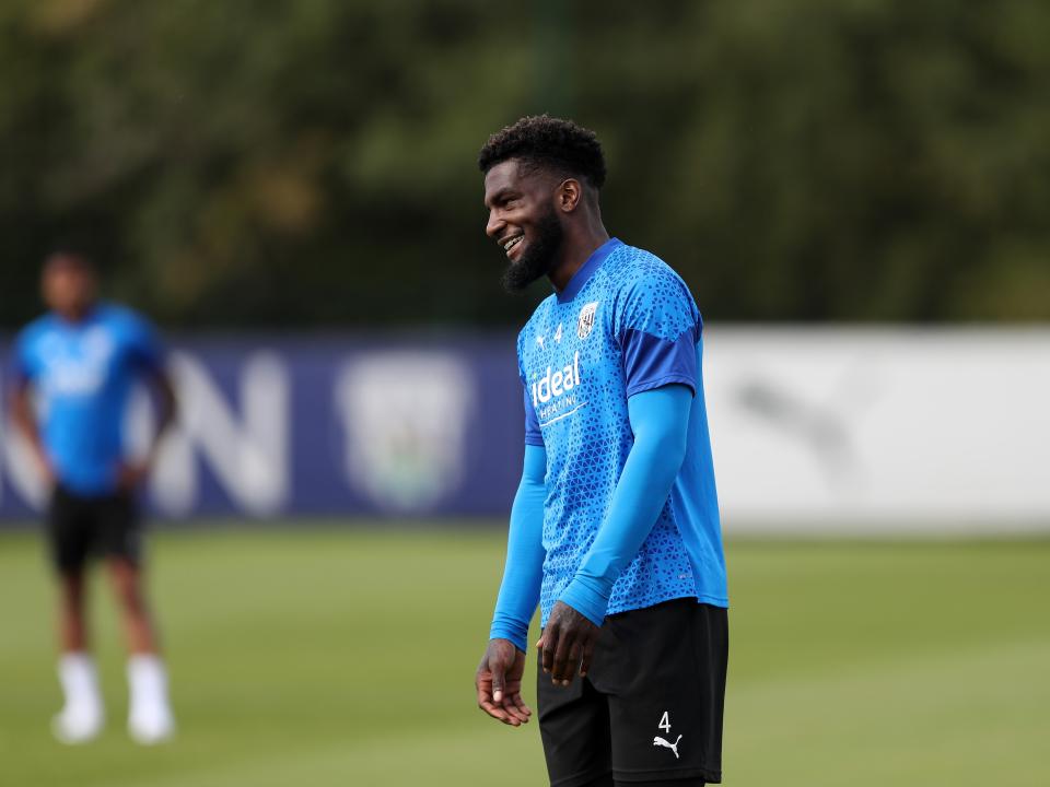 Cedric Kipre smiling in training 