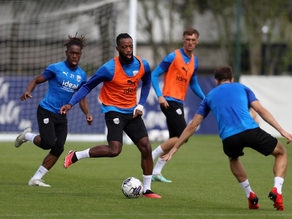 Nathaniel Chalobah on the ball in training 