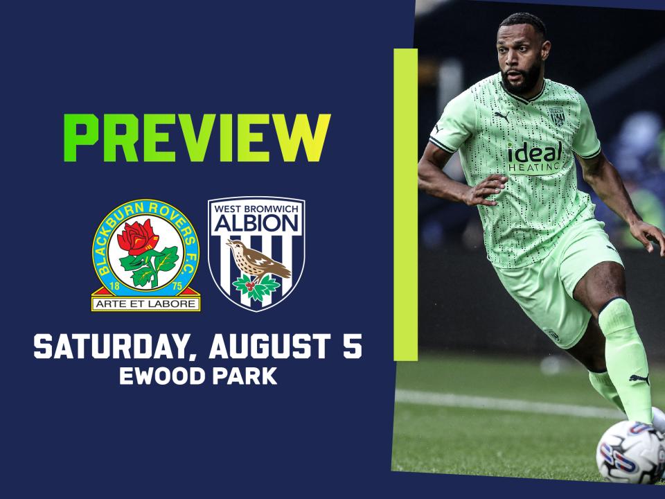 Blackburn and Albion badges with an image of Matt Phillips in the green away kit