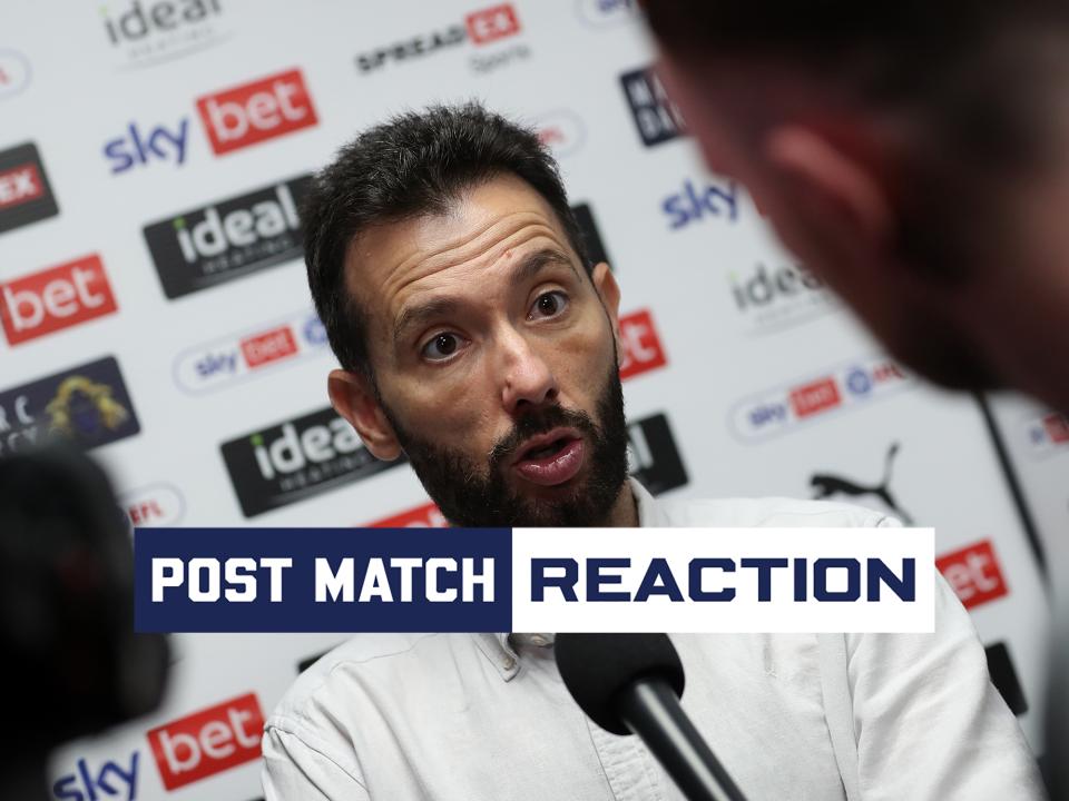 Carlos Corberán is interviewed after Albion's win against Swansea 