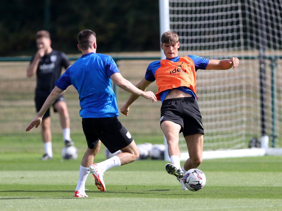 Albion players take part in training over the international break.
