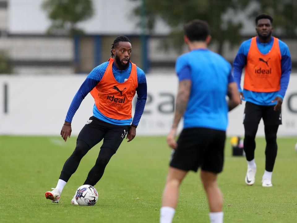 Albion players in training.