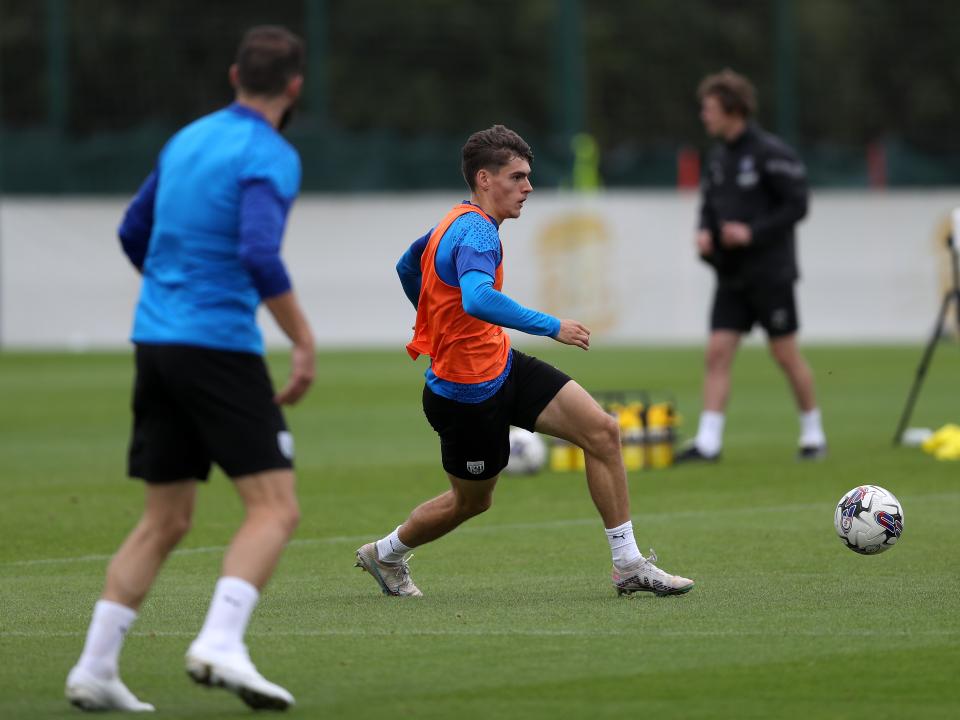 Albion players in training.