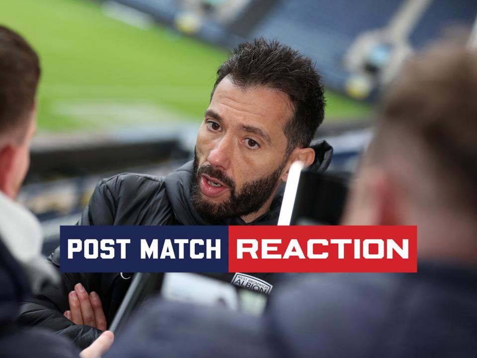 Carlos Corberán is interviewed after Albion's win against Preston