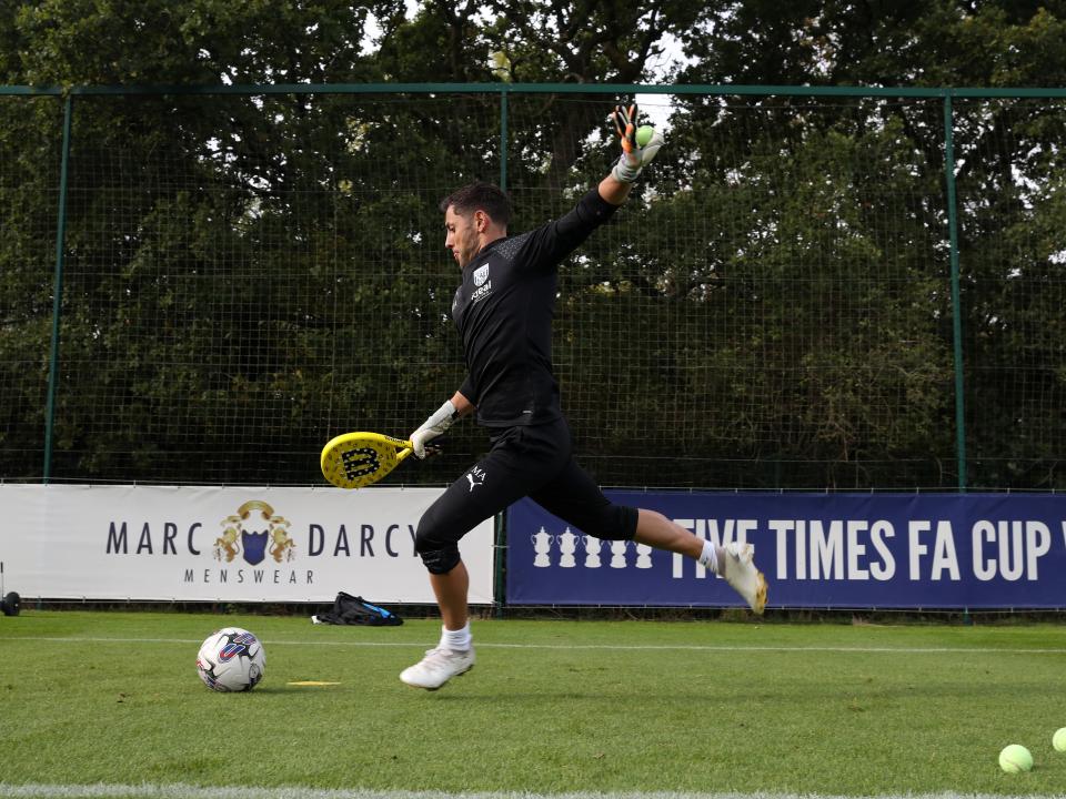 Albion players in training.