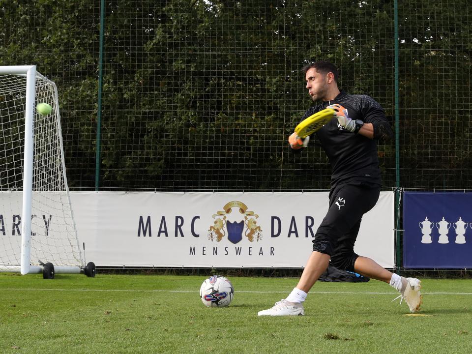 Albion players in training.