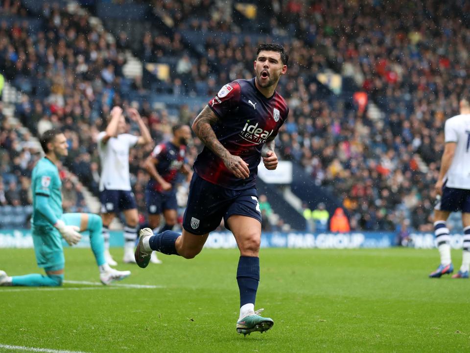 Alex Mowatt celebrates scoring against Preston North End 