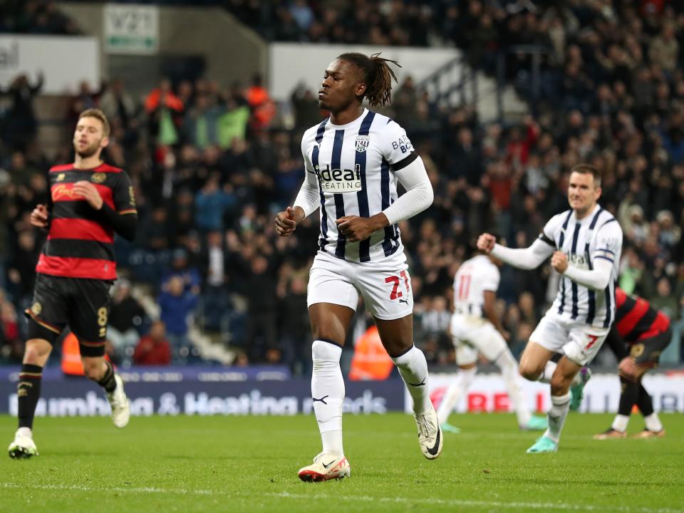 Brandon Thomas-Asante celebrates scoring against QPR