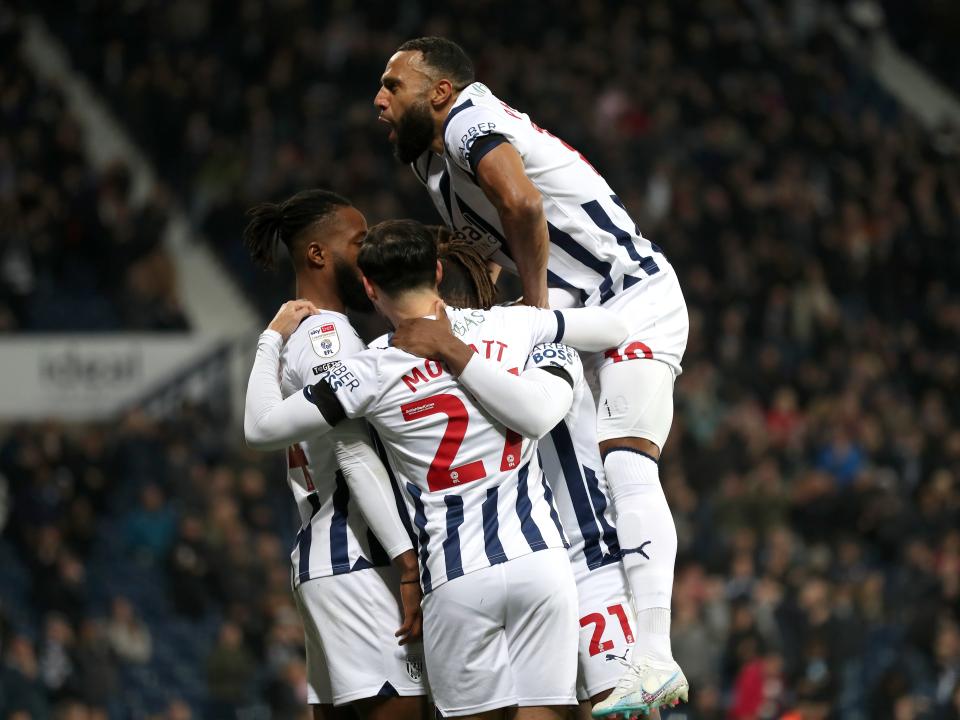 Brandon Thomas-Asante celebrates scoring against QPR with his team-mates