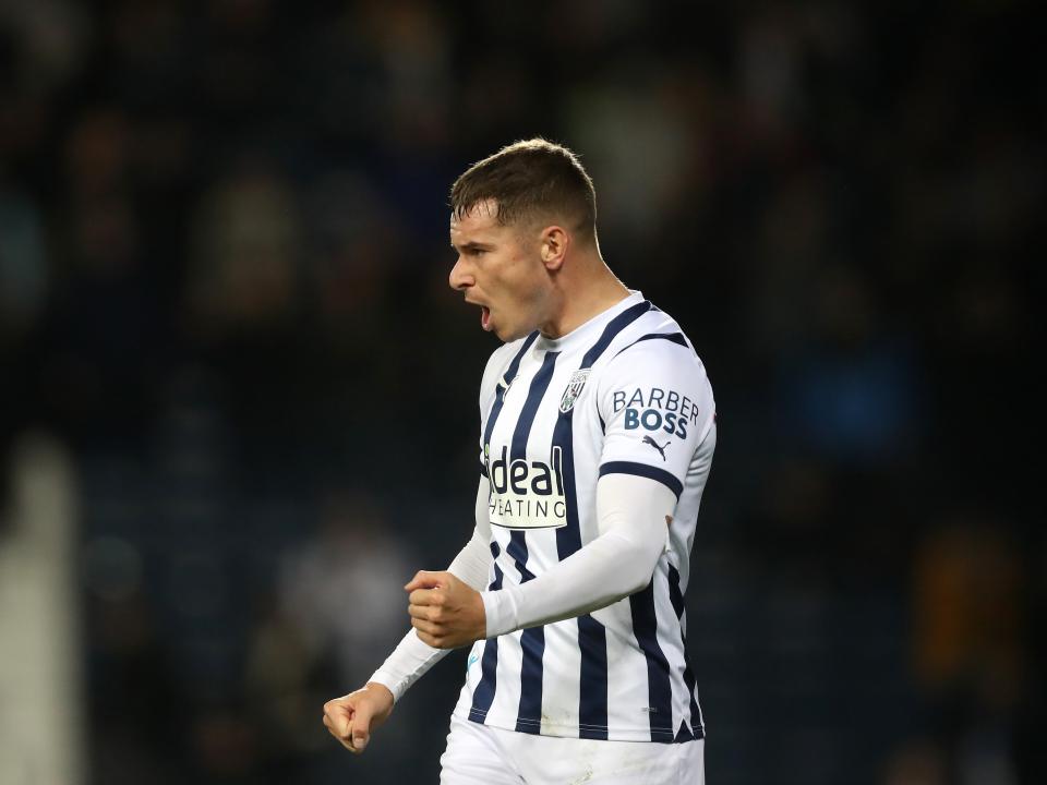 Conor Townsend celebrates victory after the final whistle
